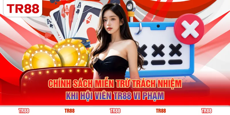 Chính sách miễn trừ trách nhiệm khi hội viên TR88 vi phạm